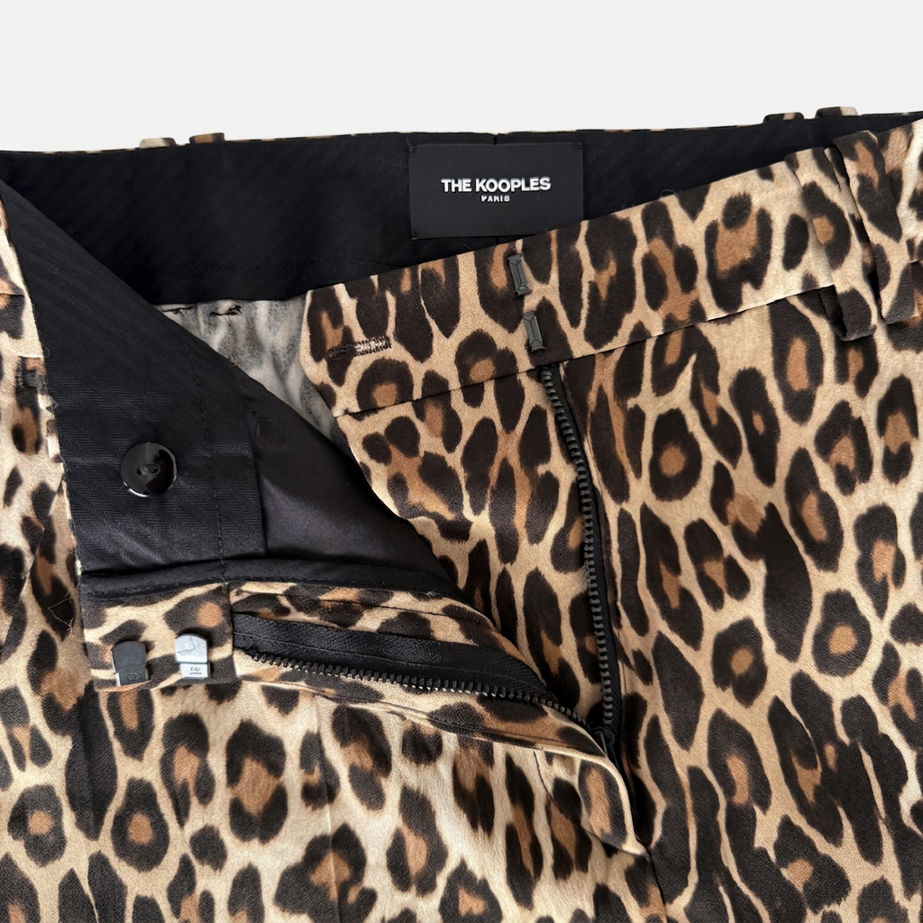 Super Flea Market+The Kooples +leo print pants +Toni Garrn2
